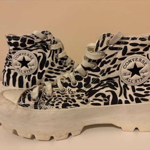 Converse Chuck Taylor All Star Lift Platform Chucks High Top Sneakers Zebra 8.5 - Picture 6 of 9